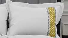 Lenjerie SATEN - 155gr/mp - Matrimoniala - Broderie Hexa