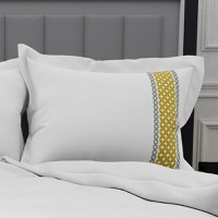 Lenjerie SATEN - 155gr/mp - Matrimoniala - Broderie Hexa - 1