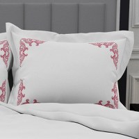 Lenjerie SATEN - 155gr/mp - Matrimoniala - Broderie Plume - 1