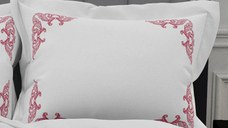 Lenjerie SATEN - 155gr/mp - Matrimoniala - Broderie Plume