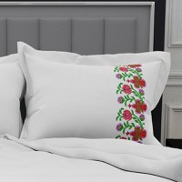 Lenjerie SATEN - 155gr/mp - Matrimoniala - Broderie Tulip - 1