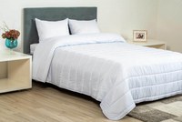Pachet PROMO Lenjerie Alba Bumbac 100% + Pilota Gratis, Pat dublu - 2