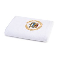 Prosop baie Brodat Alb cu broderie color, Nume, bumbac 100% - 4