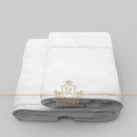 Prosop brodat model Nume , Bumbac 100%, alb (Tip produs: Set 50x90cm+70x140cm) - 2