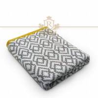 Prosop Corp 70x140, Alb cu Gri, 450 g/mp, Model Jacquard - 1