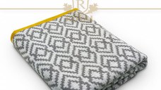 Prosop Corp 70x140, Alb cu Gri, 450 g/mp, Model Jacquard
