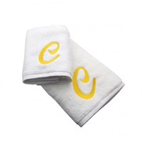 Set 2 Prosoape baie Brodate Alb cu broderie color, Model Initiala, bumbac 100% - 10
