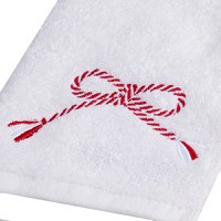 Set 2 Prosoape baie Brodate cu broderie color, Model Martisor, bumbac 100% - 4