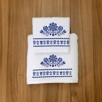 Set 2 Prosoape baie cu broderie color, Model Thailand, bumbac 100% - 2