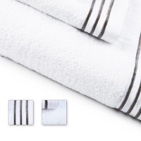 Set 3 Prosoape Brodate Hotel Lux Elegance Gri - 2