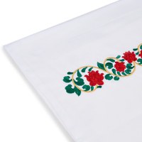 Set LUX Lenjerie Saten + Set Prosoape Brodate Model floral - 5