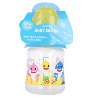 Biberon cu Gat Larg 150 ml Tetina din Silicon 3 Pozitii Baby Shark - 2