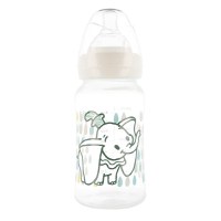 Biberon cu Gat Larg 240 ml Tetina din Silicon 3 Pozitii Little Treasures - 1