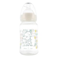 Biberon cu Gat Larg 240 ml Tetina din Silicon 3 Pozitii Little Treasures - 2
