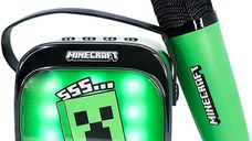 Boxa portabila OTL Technologies - Minecraft PopSing Karaoke Speaker & Microphone, verde