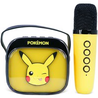 Boxa portabila OTL Technologies - Pikachu PopSing Karaoke LED Speaker & Microphone, galben - 2