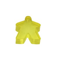 Carcassonne Transparent Meeples Thin - Galben - 1