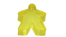 Carcassonne Transparent Meeples Thin - Galben