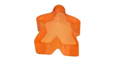 Carcassonne Transparent Meeples Thin - Portocaliu