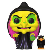 Figurina Funko POP & Buddy! Snow White Animation - Disguised Evil Queen with Raven (Black Light) Exclusive - 1