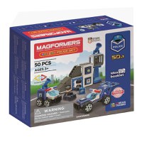 Joc de Constructie Magnetic Magformers Amazing Police Set - Sectia de Politie, 50 piese - 1