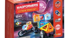 Joc de Constructie Magnetic Magformers -  Extreme Racer - Curse Extreme, 42 piese