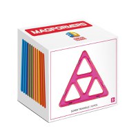 Joc de Constructie Magnetic Magformers Super Triangle Set - 12 piese in forma de triunghiuri - 1