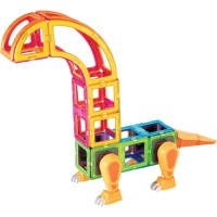 Joc de Constructie Magnetic Magformers - Wonder Creator Set - Dinozauri si Creaturi Minunate, 121 piese - 4