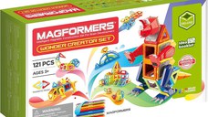Joc de Constructie Magnetic Magformers - Wonder Creator Set - Dinozauri si Creaturi Minunate, 121 piese