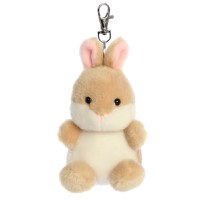 Jucarie de plus tip breloc Aurora Palm Pals - Iepuras, 10 cm - 1