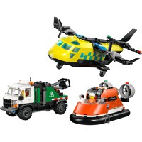 Lego City - Avion, autospeciala de service si aeroglisor in versiuni adaptate (60505) - 2