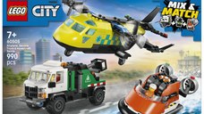 Lego City - Avion, autospeciala de service si aeroglisor in versiuni adaptate (60505)