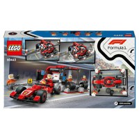 Lego City - Boxa si mecanici F1 cu masina Ferrari (60443) - 6