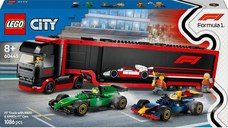 Lego City - Camion F1 cu masinile F1 RB20 si AMR24 60445
