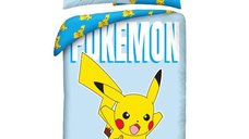 Lenjerie de Pat Pokemon - Ver. 16, Dimensiuni 140 x 200 cm si 70 x 90 cm