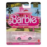 Masinuta Metalica Hot Wheels Pop Culture - Barbie The Movie 1956 Corvette Scara 1:64 - 1