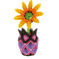 Origami 3D Creagami - Vaza cu flori 698 piese - 1