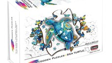 Puzzle din Lemn Multicolorat - Broasca Testoasa, 125 piese