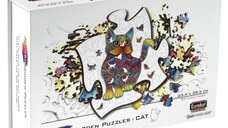 Puzzle din Lemn Multicolorat - Pisica, 99 piese