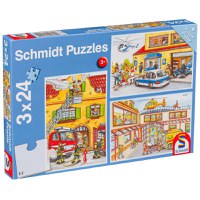 Puzzle LIN2151 - 3x24, Fire Brigade and Police - 1