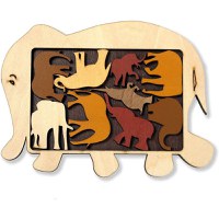 Puzzle Logic cu Animale Constantin's - Elephant Parade - 2