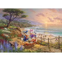 Puzzle PUZ1000 Thomas Kinkade - Disney - Donald si Daisy pe plaja, 1000 piese - 2