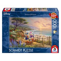 Puzzle PUZ1000 Thomas Kinkade - Disney - Donald si Daisy pe plaja, 1000 piese - 1