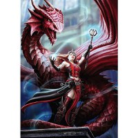 Puzzle Trefl 1000 Premium Plus Fantasy Vrajitoarea Scarlet si Dragonul - 2