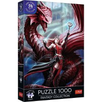 Puzzle Trefl 1000 Premium Plus Fantasy Vrajitoarea Scarlet si Dragonul - 1