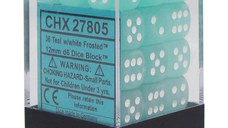 Set 36 Zaruri d6 Frosted - Turcoaz (alb)