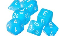 Set 7 Zaruri Chessex Mini Frosted - Caribbean Blue/alb