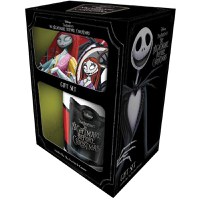 Set Cadou Cana, Coaster si Breloc Nightmare Before Christmas (Jack & Sally) - 1