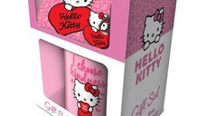 Set Cadou Hello Kitty Cana, Breloc, Coaster - My Heart