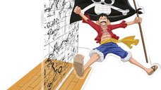 Suport pentru Carti Acrilic One Piece - Luffy cu Steagul